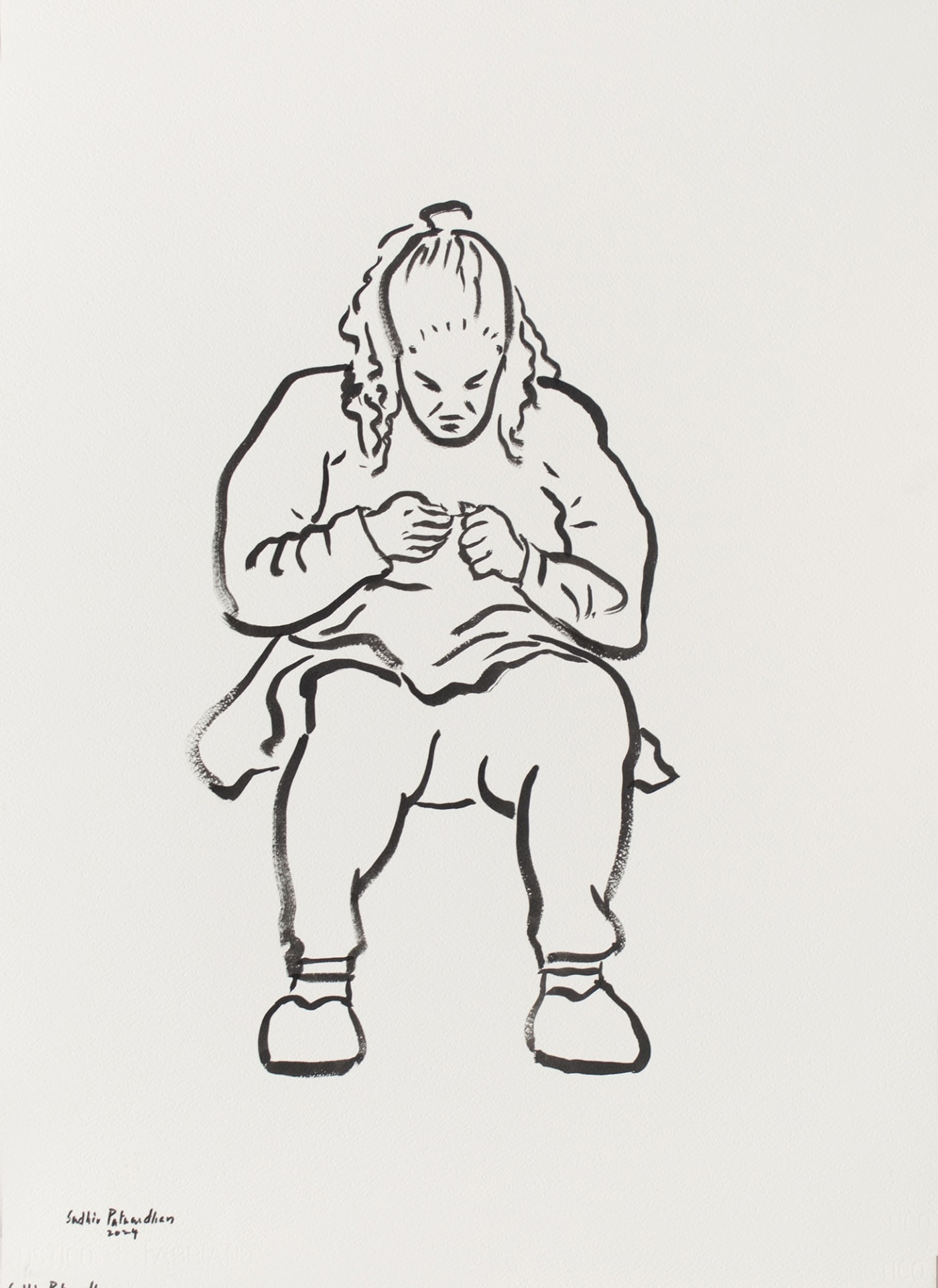 New York Girl Brush and ink on paper 2024