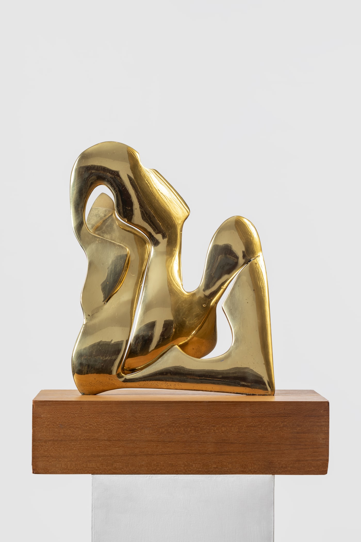 Woman Brass repoussé 18.5 x 8 x 16 in