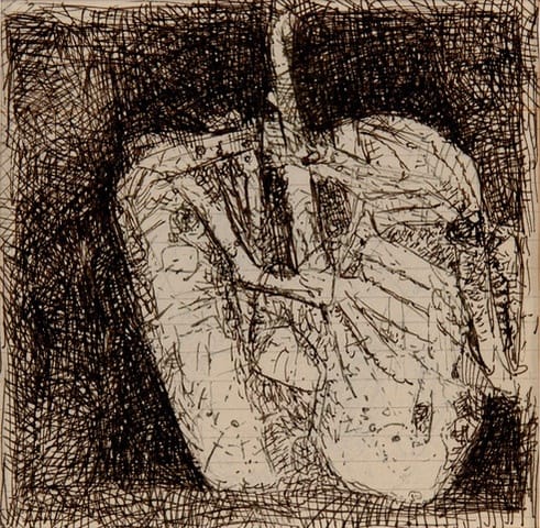 Ganesh Pyne Untitled Ink on paper 13 x 13 cm