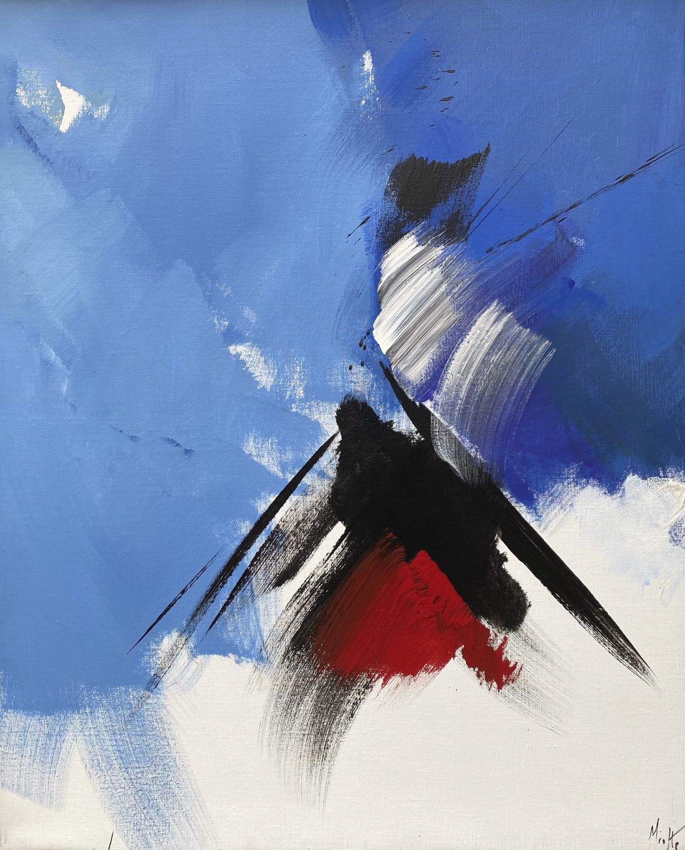 Jean MIOTTE Composition Huile sur toile / Oil on canvas 100 x 81 cm