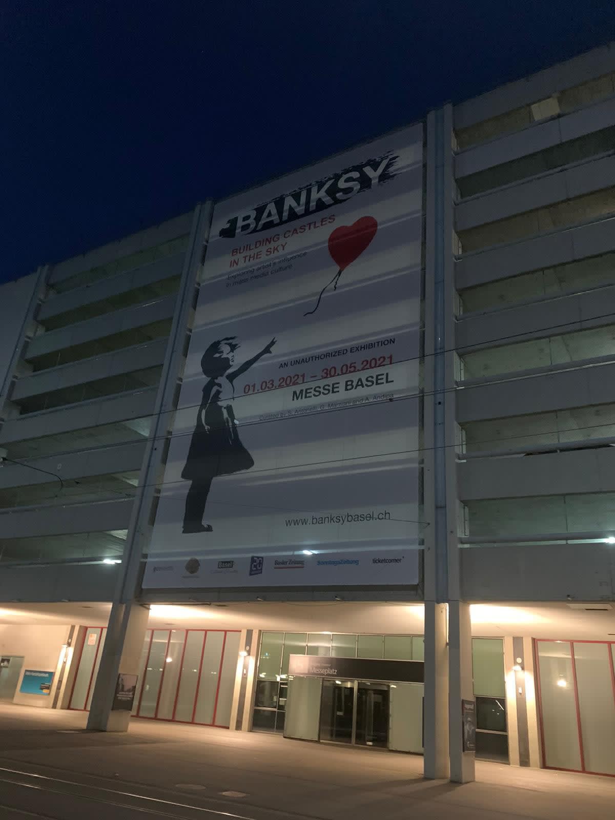 Exterior of Banksy Exhibition