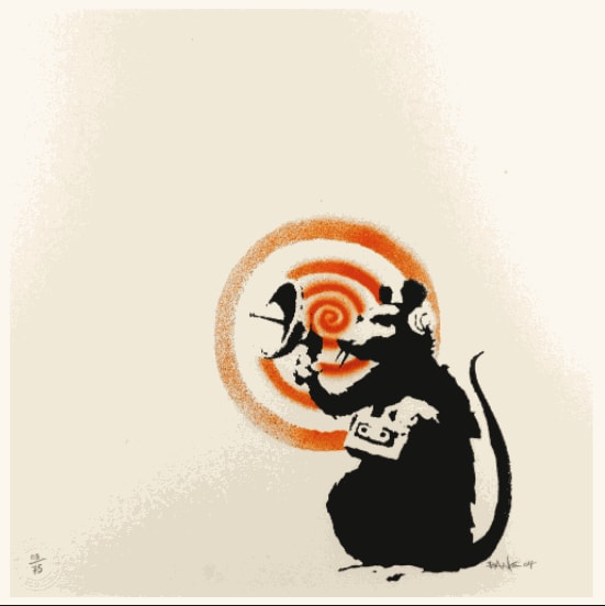 Banksy Sonic Rat print