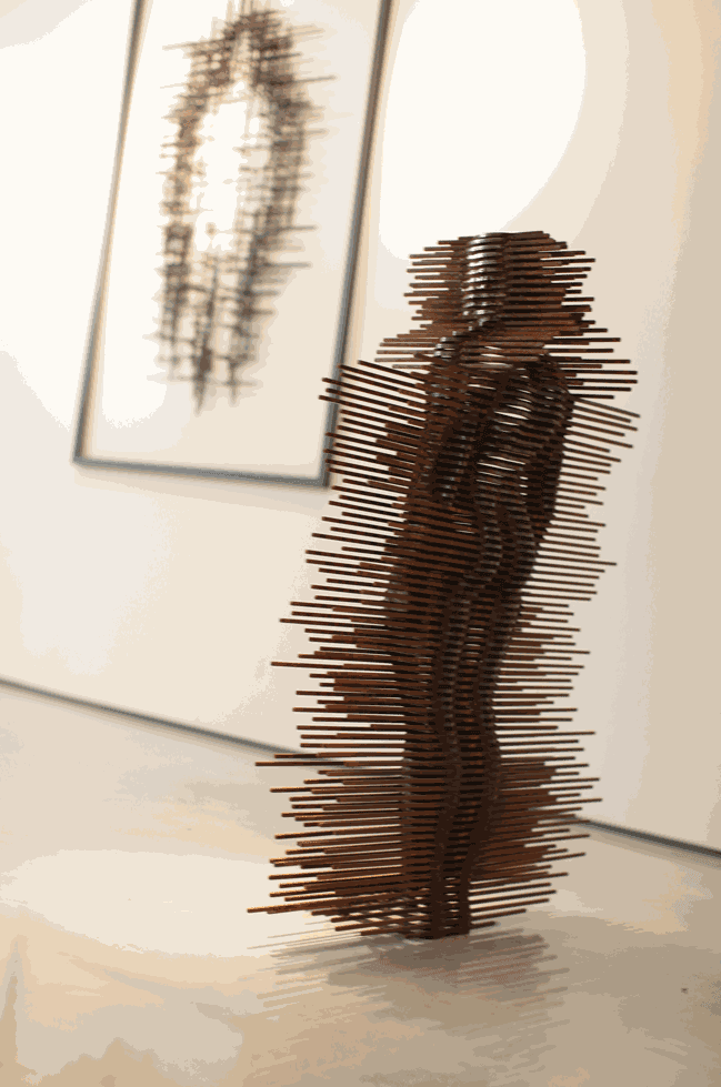 Peter Burke artwork hanging in Exhibition