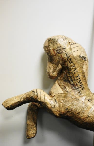 Unfinished carousel horse in Keebles studio
