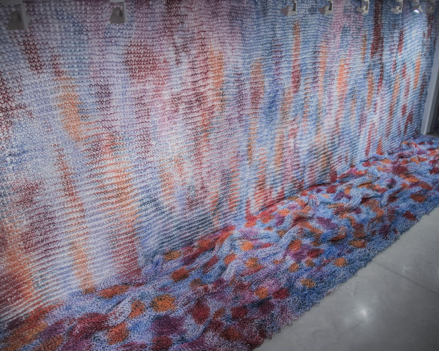 Giorgio Bevignani I am ready to live knitted sculpture at Andipa Gallery