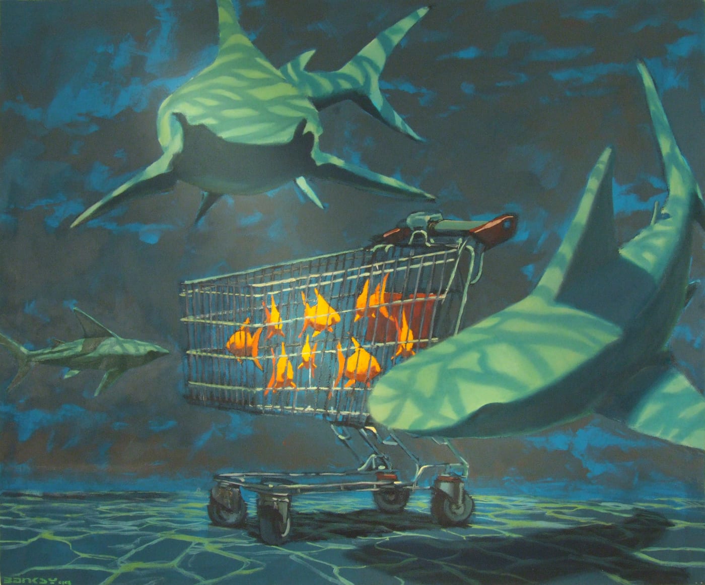 Banksy Sharks