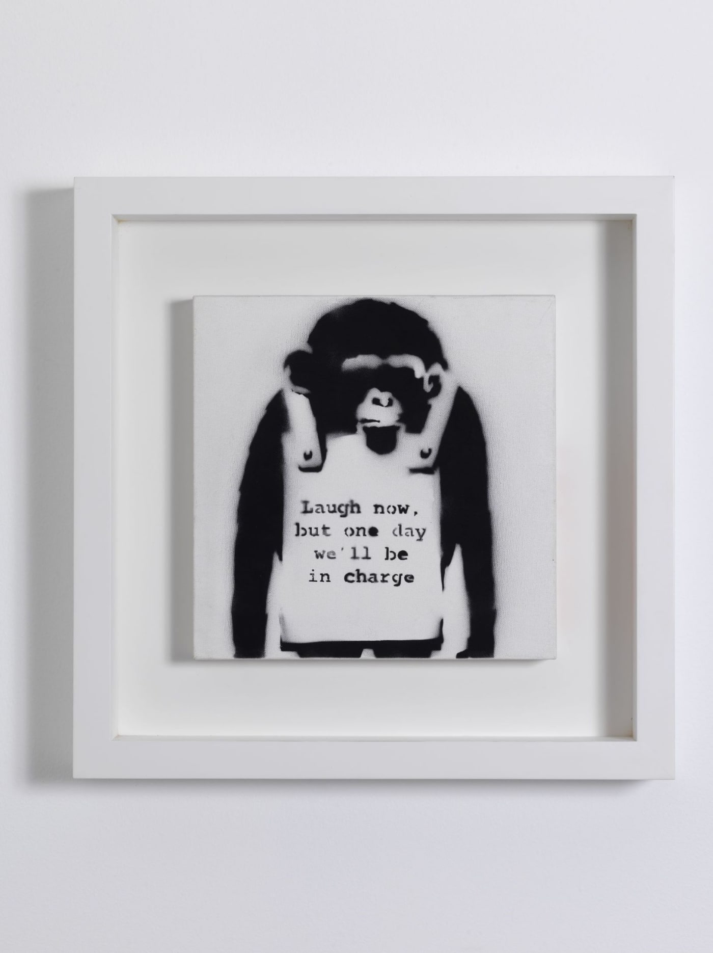 Banksy painting for sale Laugh Now