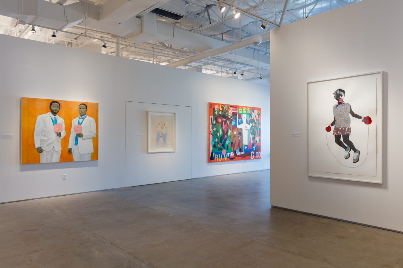 Installation view, Black Bodies, White Spaces: Invisibility & Hypervisibility, 2021. Todora Photography