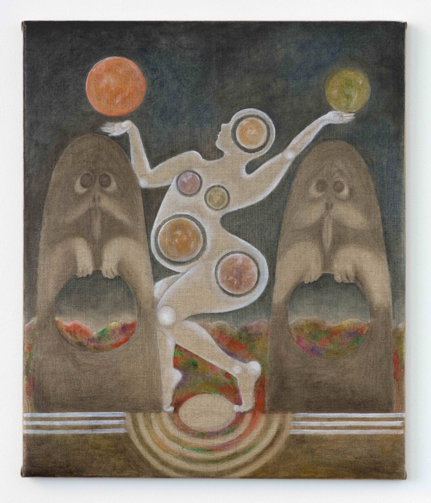 figures in dream landscape painting by Stefanie Popp