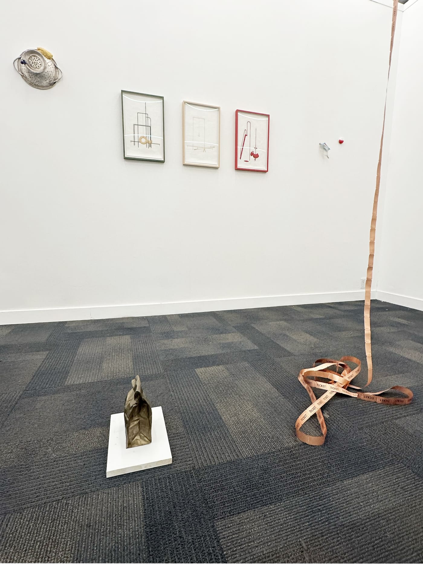 installation view of Material Art Fair booth B23 with Jeff Grant and Tamara johnson
