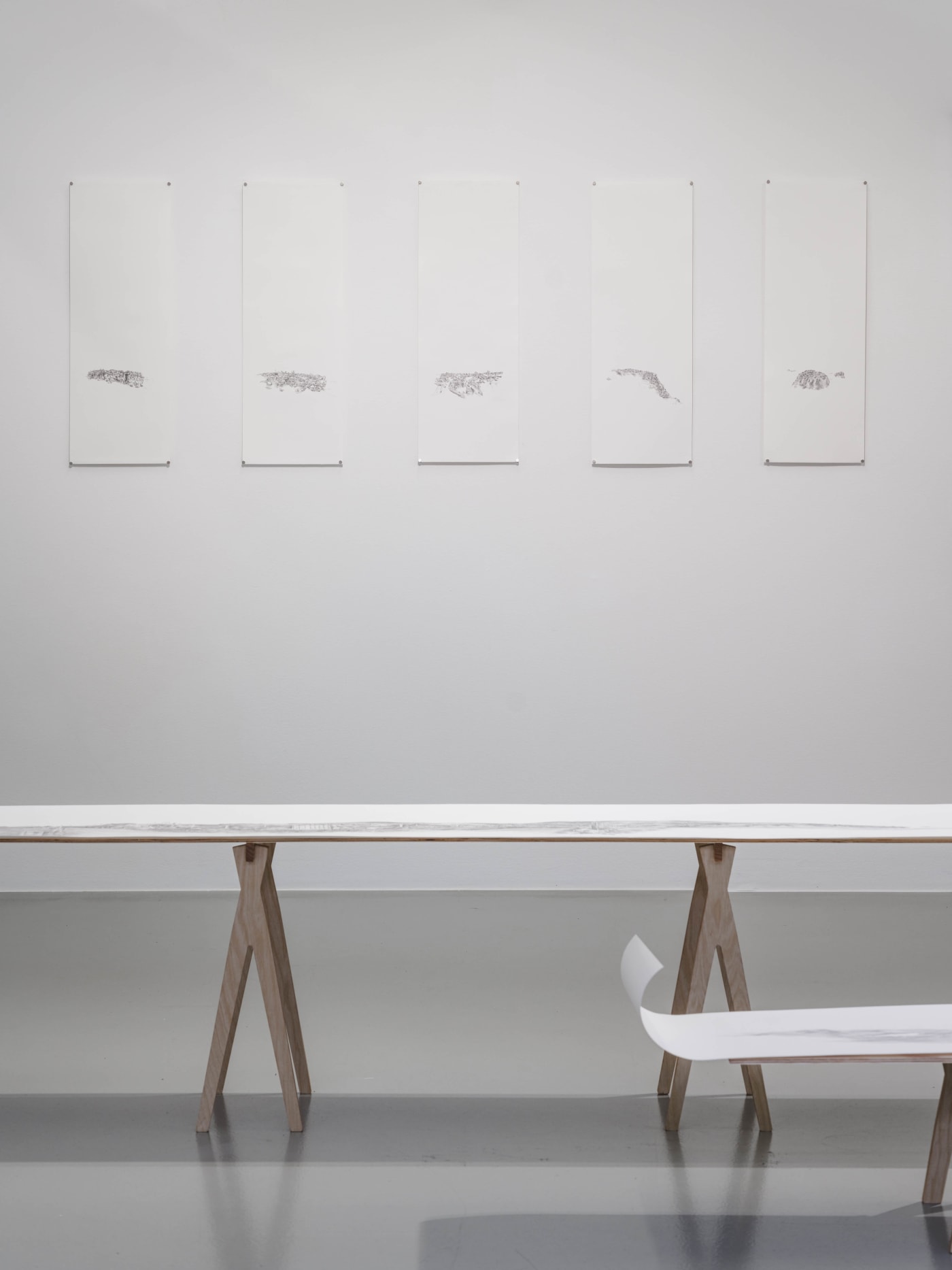 Installation view, Alannah Robins, Comfort Ye My People, 2023, Galleri Duerr. Photo: Jean-Baptiste Béranger.Photo: Jean-Baptiste Béranger