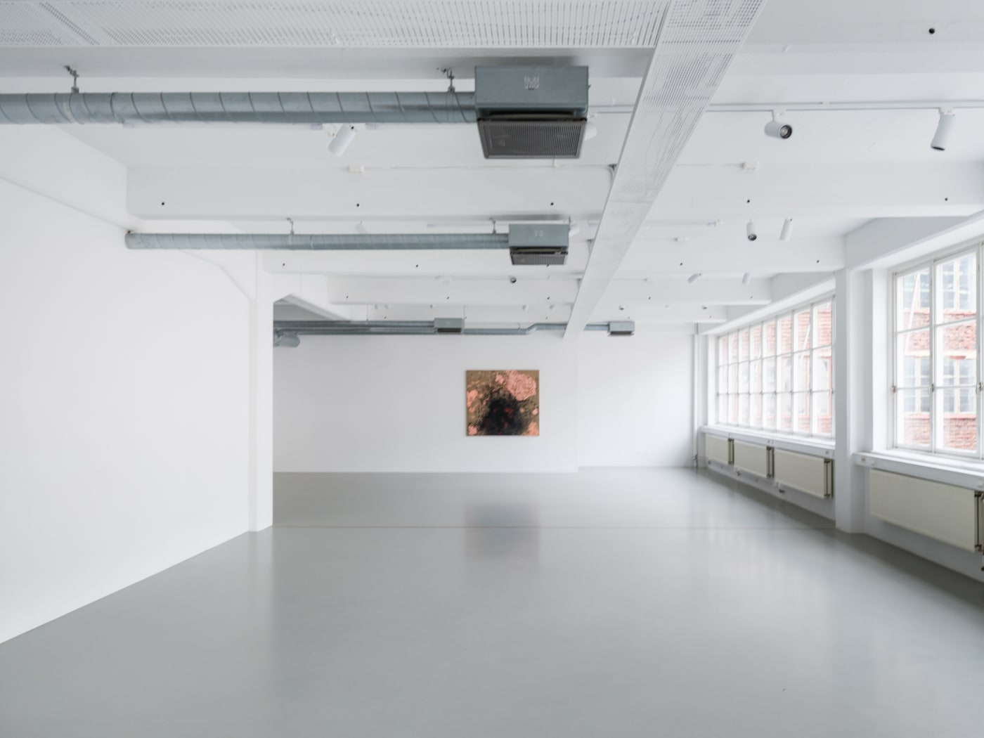 Installation view, Madeleine Hatz, Wallpaper for a Queen, Destroyed, 2024, Galleri Duerr. Photo: Jean-Baptiste Béranger.