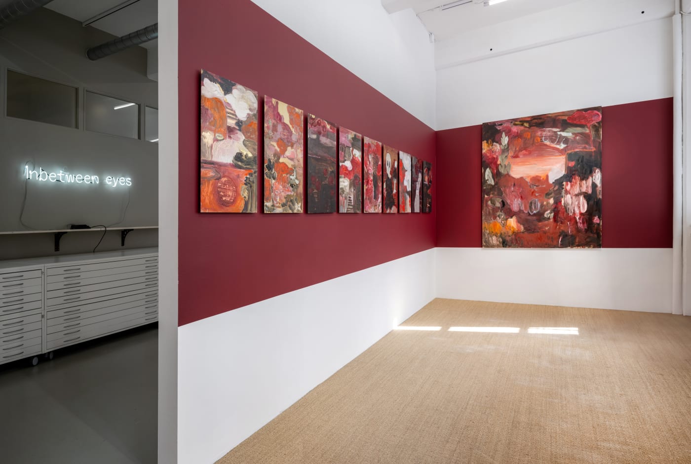 Installation view, Karin Lind, Under ögonlocket, 2024, Galleri Duerr. Photo: Jean-Baptiste Béranger.