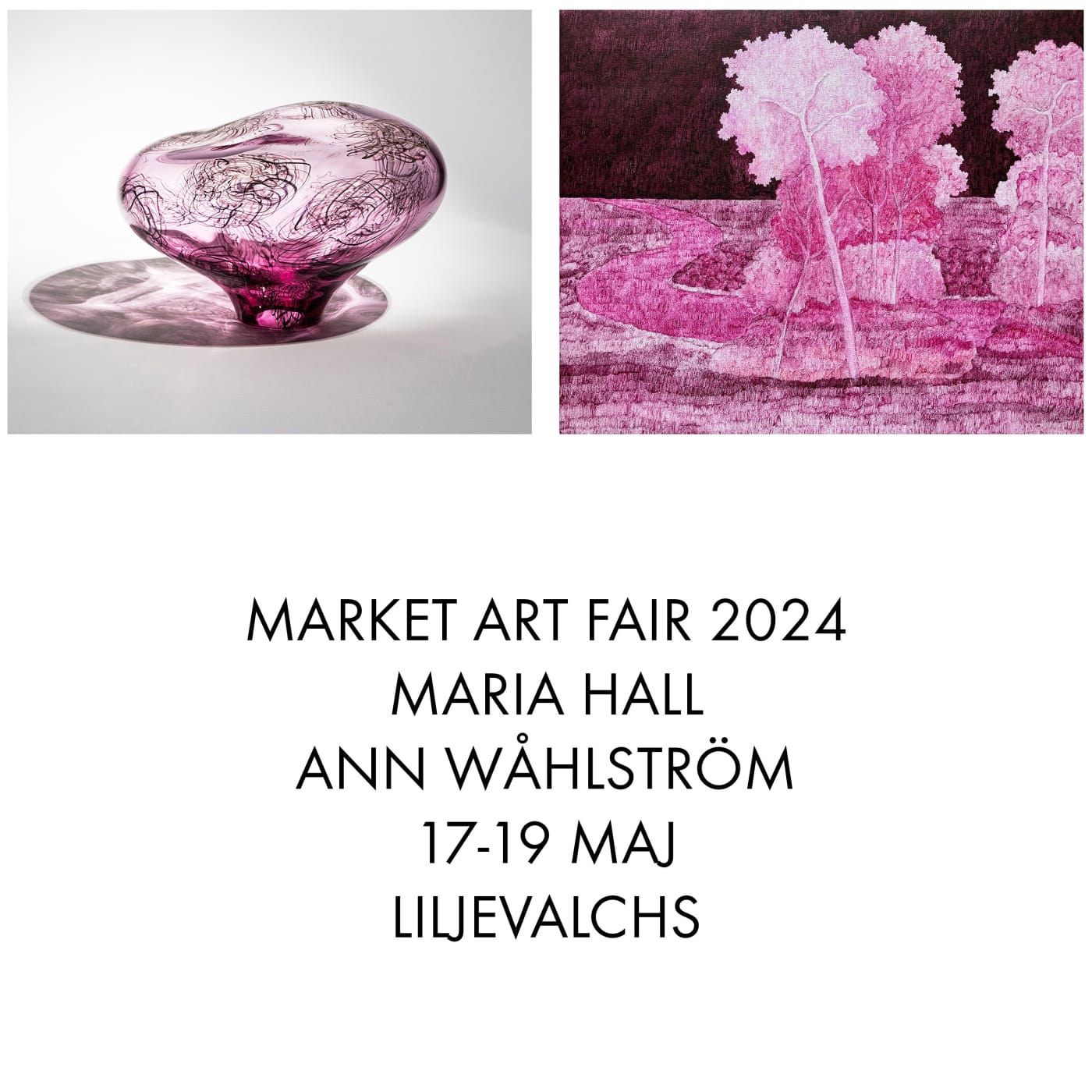 Maria Hall och Ann Wåhlström, rosa verk