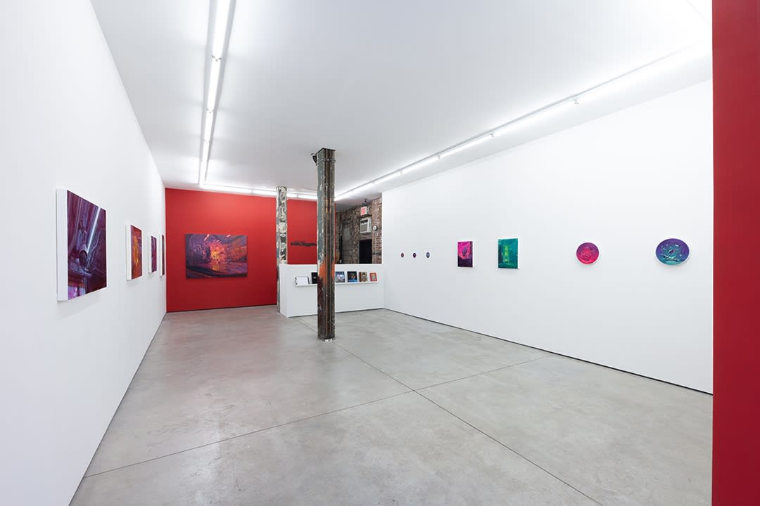 Installation view of Taylor Schultek painting exhibition 