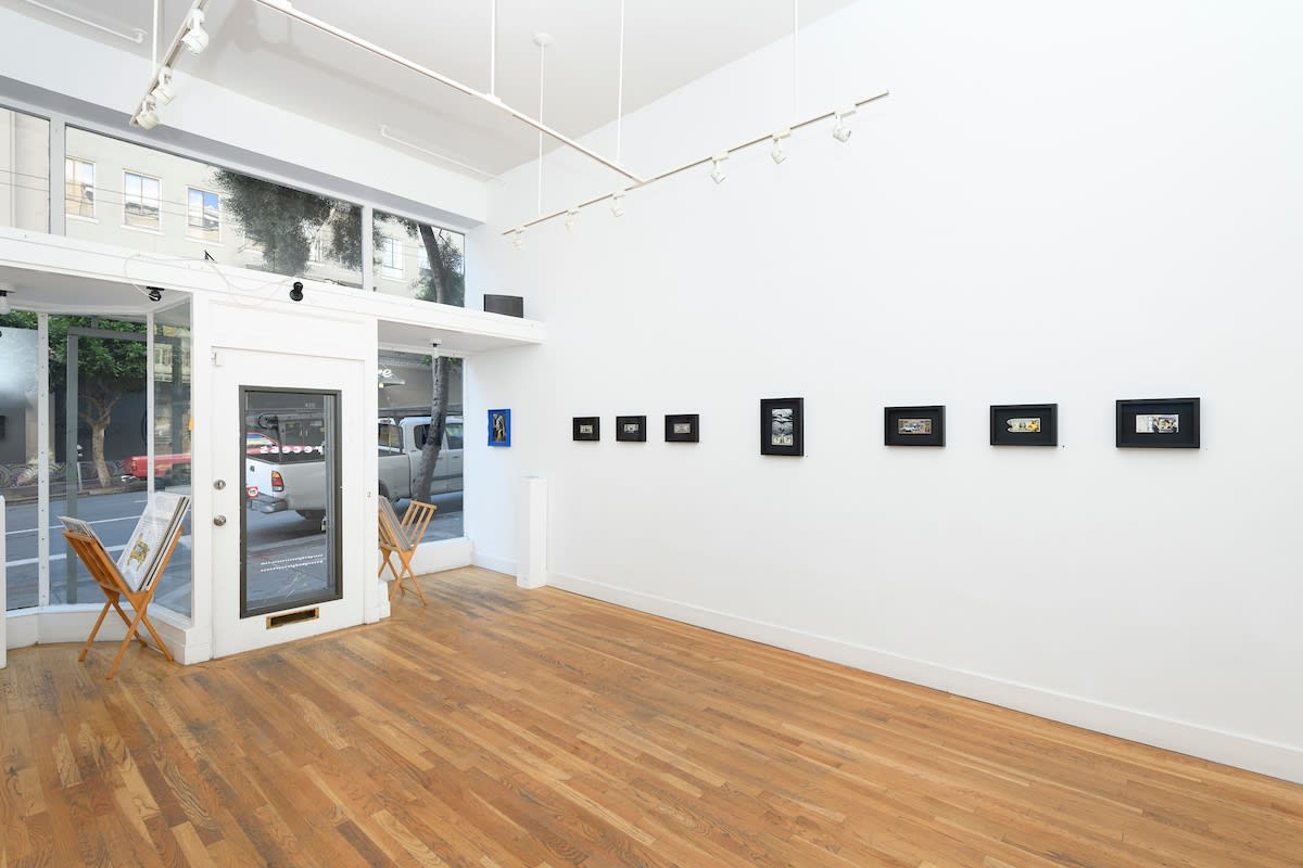 Installation shot of Penny exhibition with windows