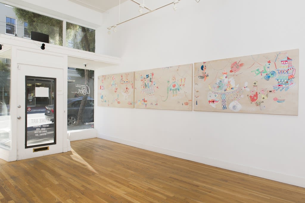 Install shot of Kefe exhibition in San Francisco