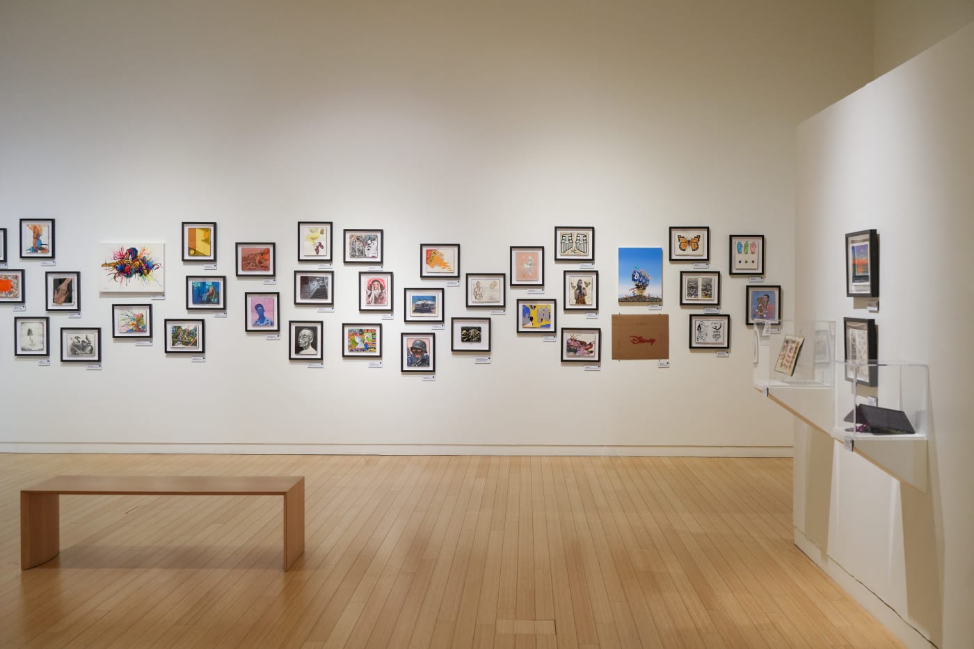 Installation view from the Moleskine Project art exhibition at the Mesa Arts Museum
