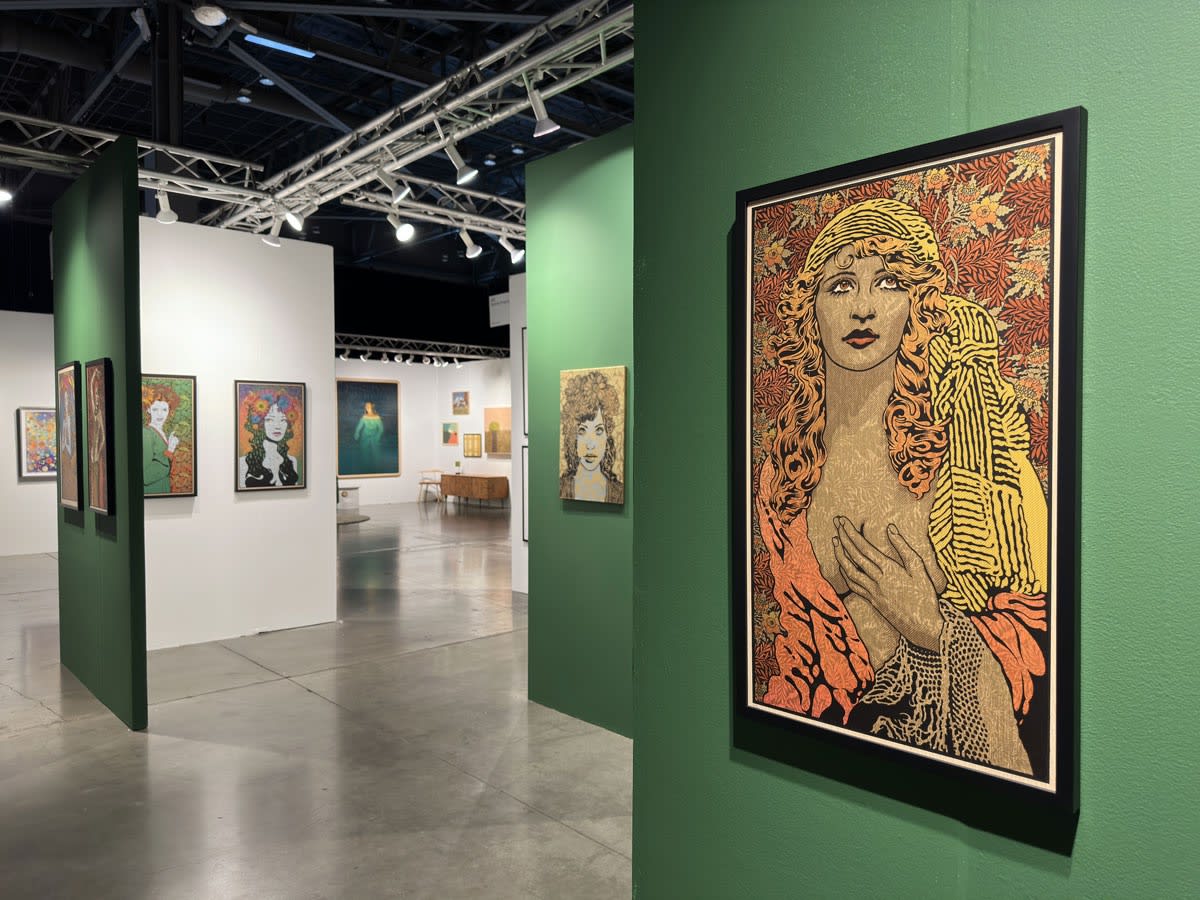 Installation view of Chuck Sperry's solo exhibition at the Seattle Art Fair 2023.