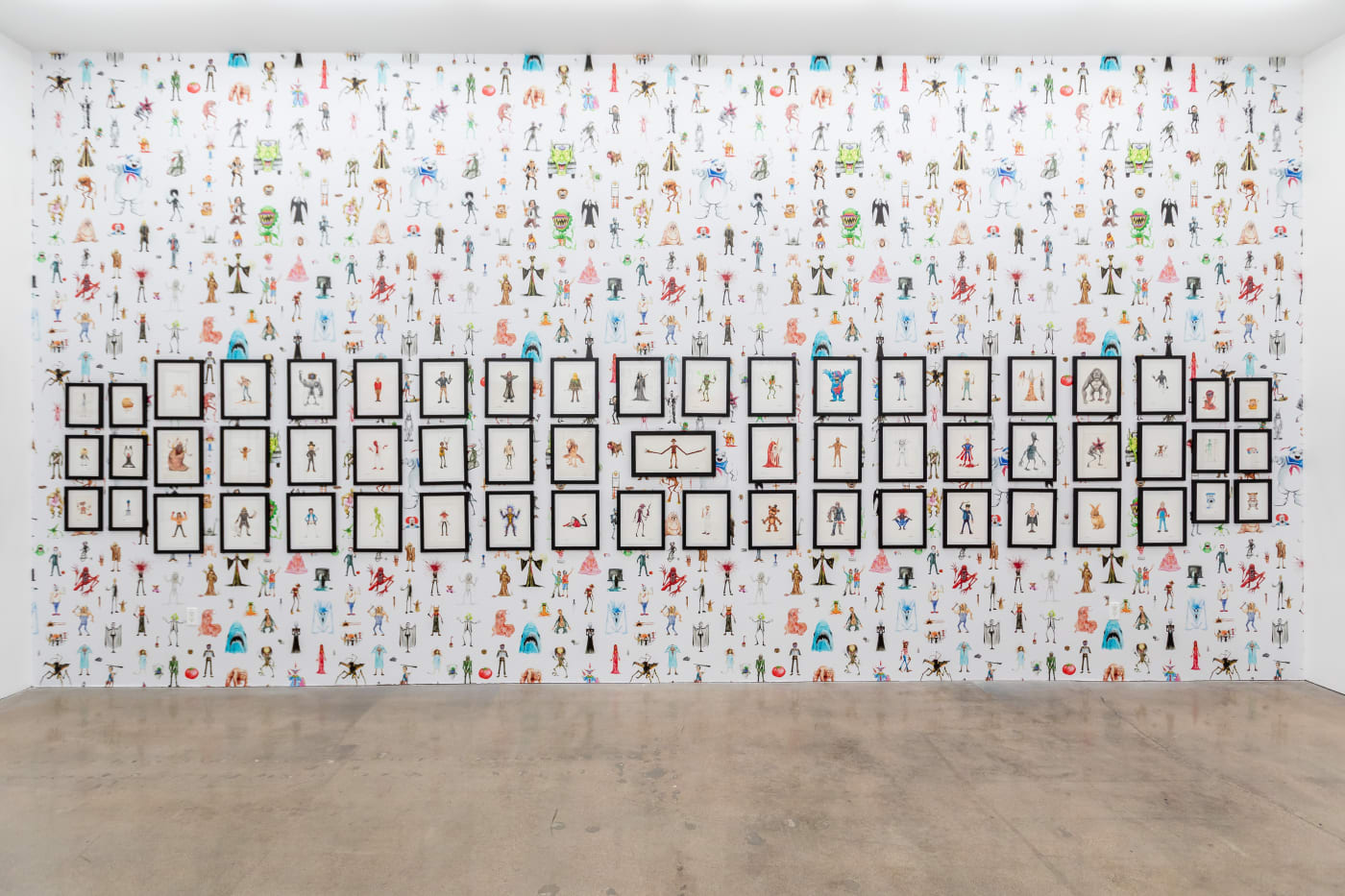 Installation image of Alex Pardee's exhibition at Harman Projects Los Angeles