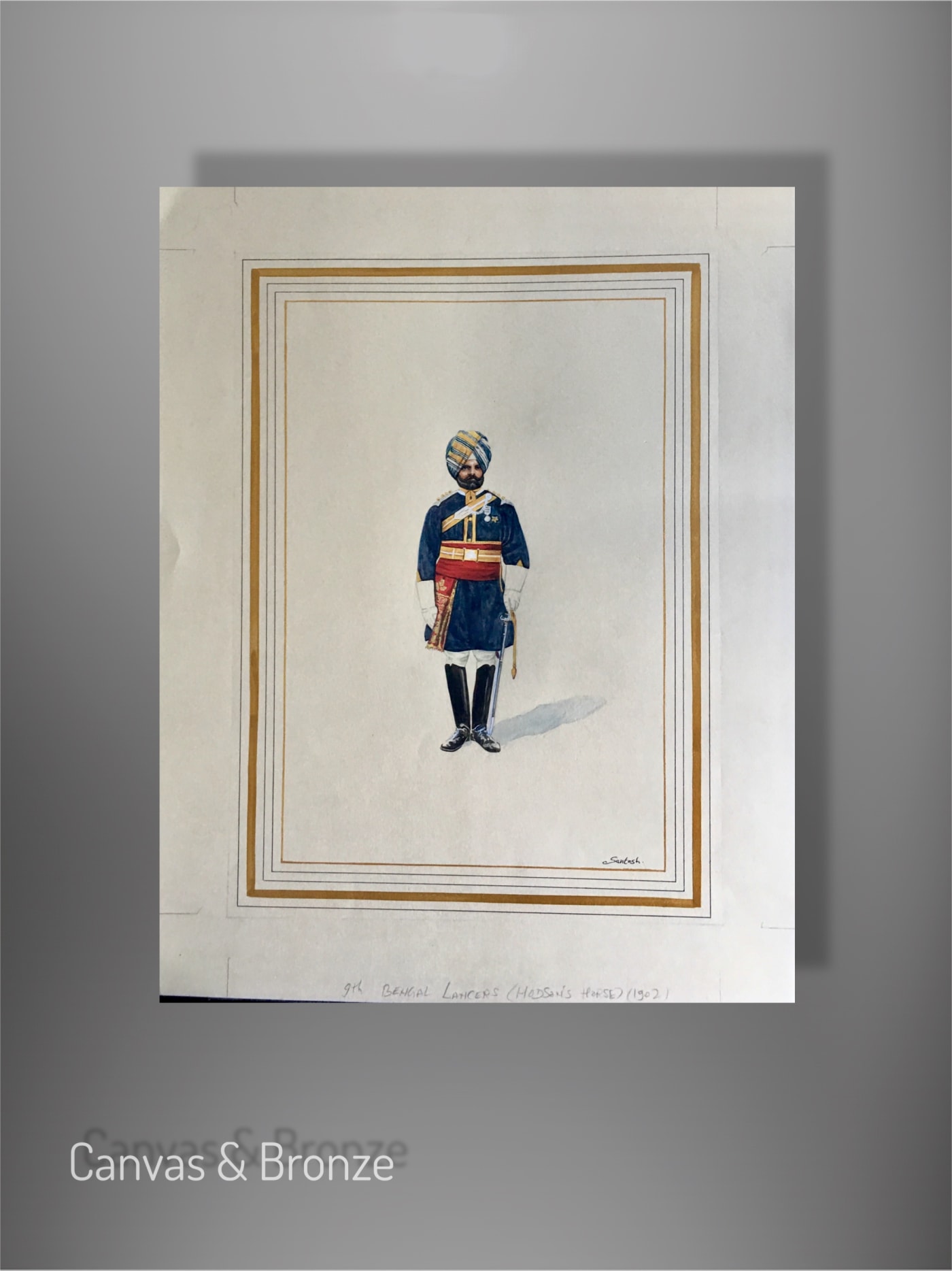 Santosh k Sharma, British Raj Soldier - 9th Bengal Lancer's (Hodsan's Horse) (1902)