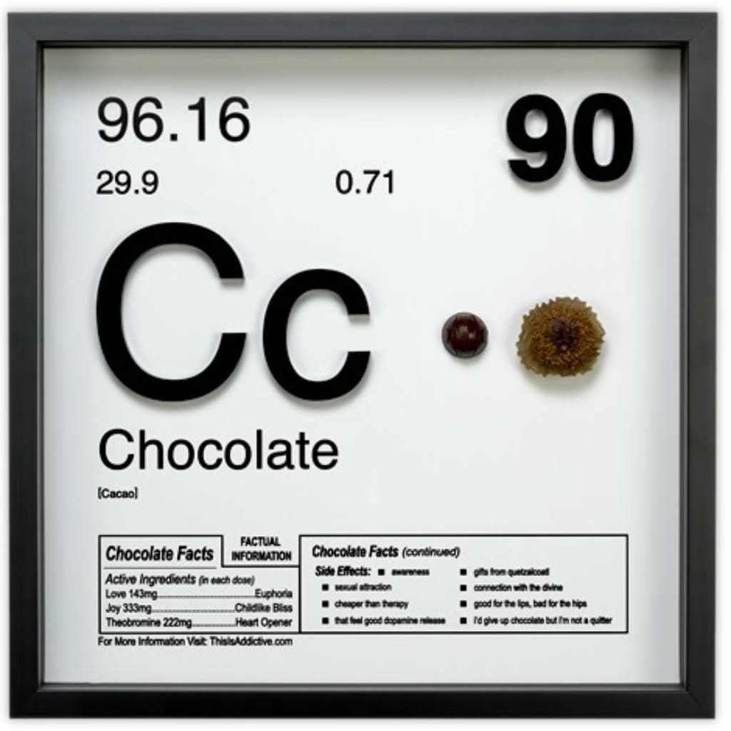 Daniel Allen Cohen, The Science of Art - Periodic Table Chocolate, 2022