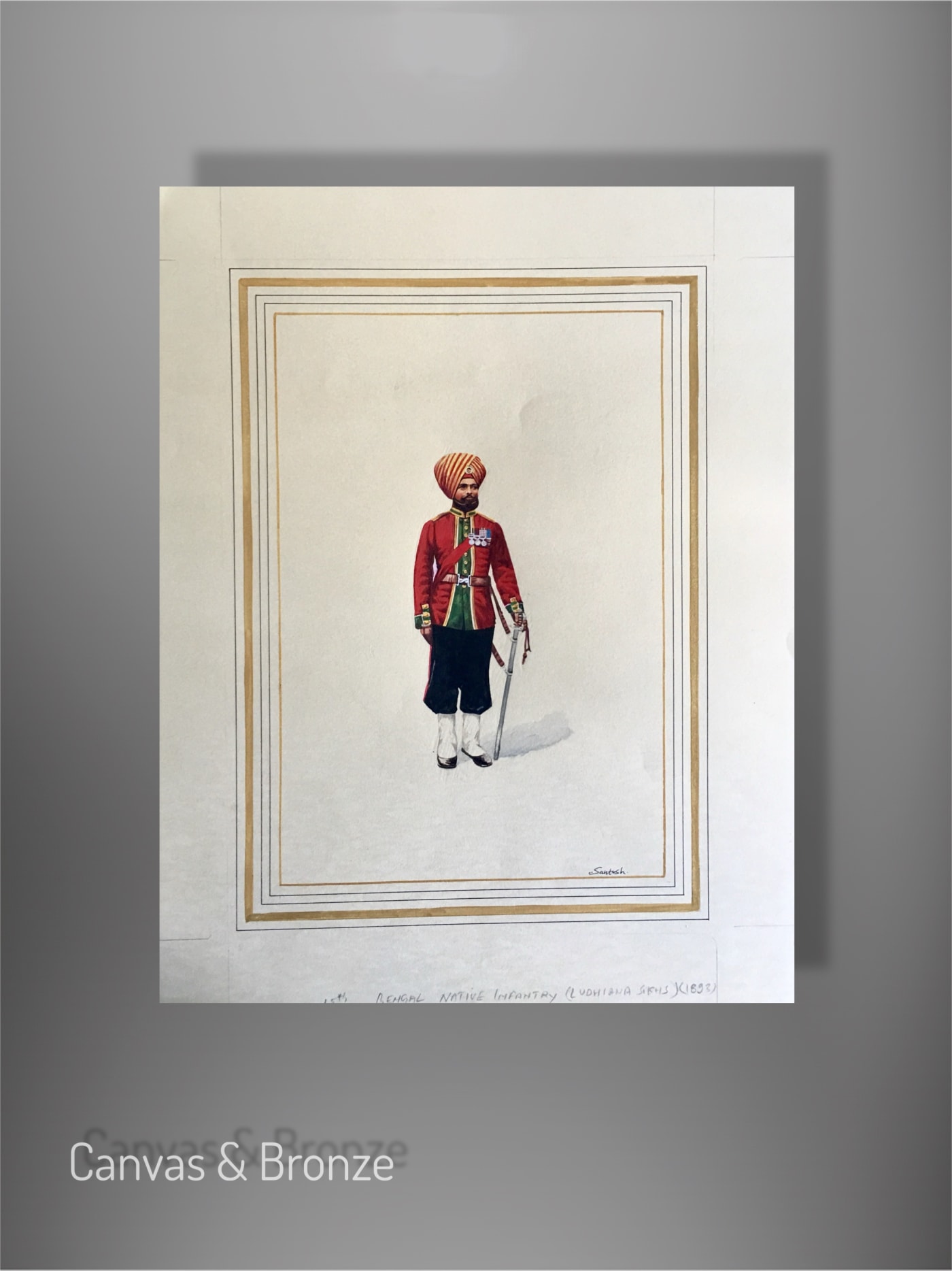 Santosh k Sharma, British Raj Soldier - 15th Bengal Native Infantry (Ludhiana Sikhs) (1893)