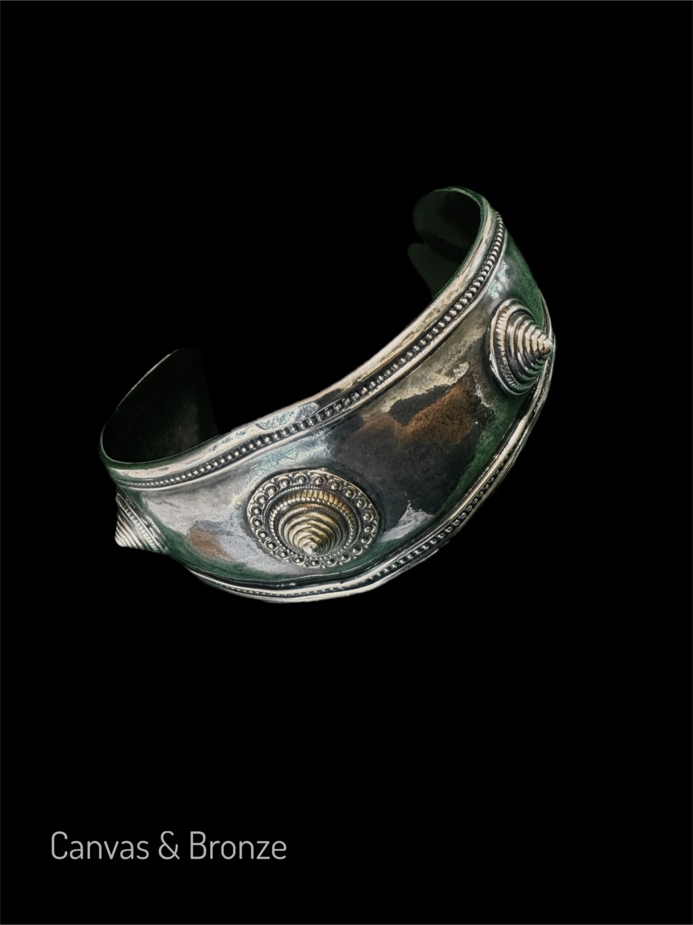 Anonymous, Antique Silver Rajasthani Repousse Bangle, 200