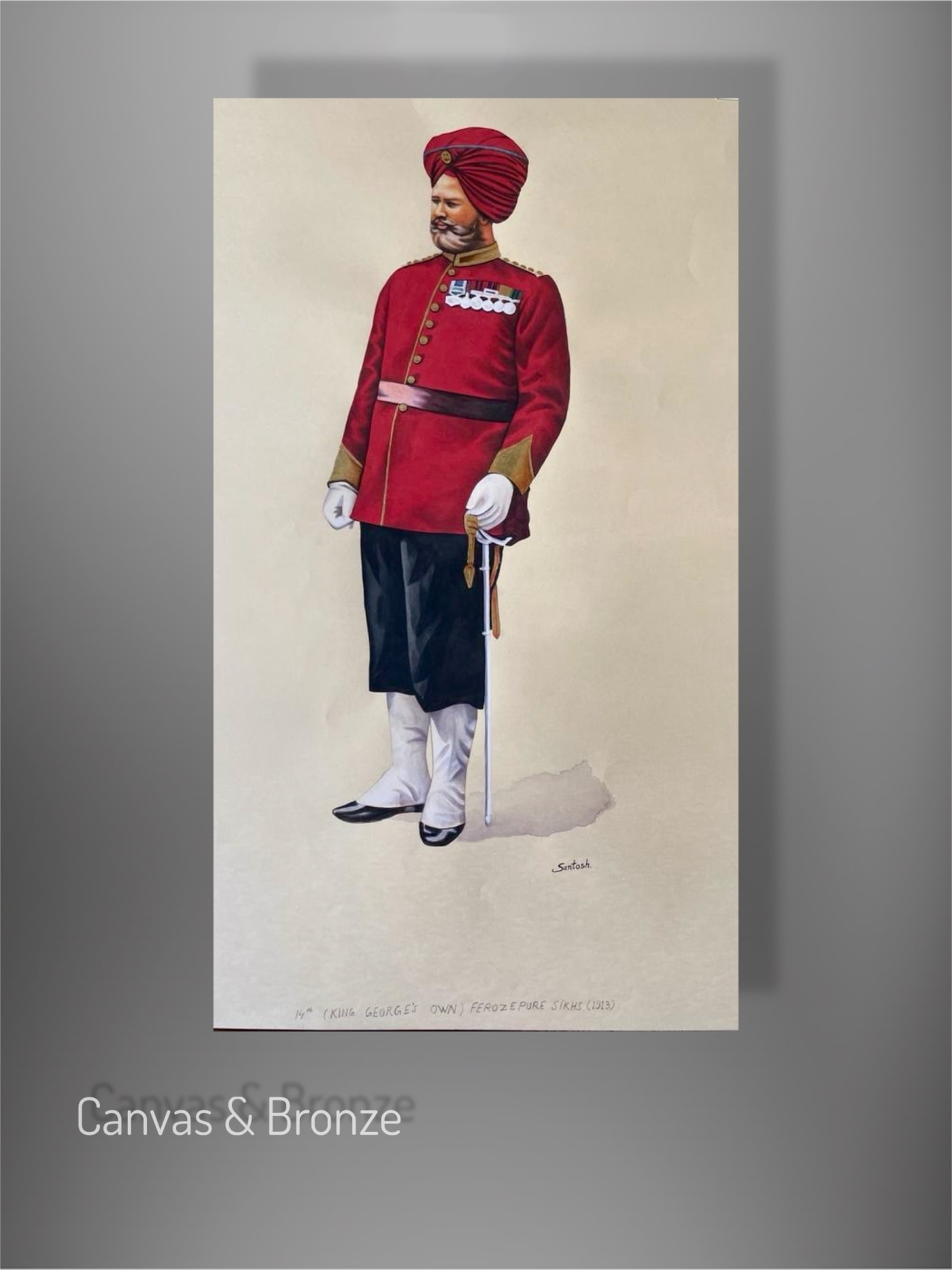 Santosh k Sharma, British Raj Soldier - 14th (King George's Own) Ferozepore Sikhs 1913 (L), 2015
