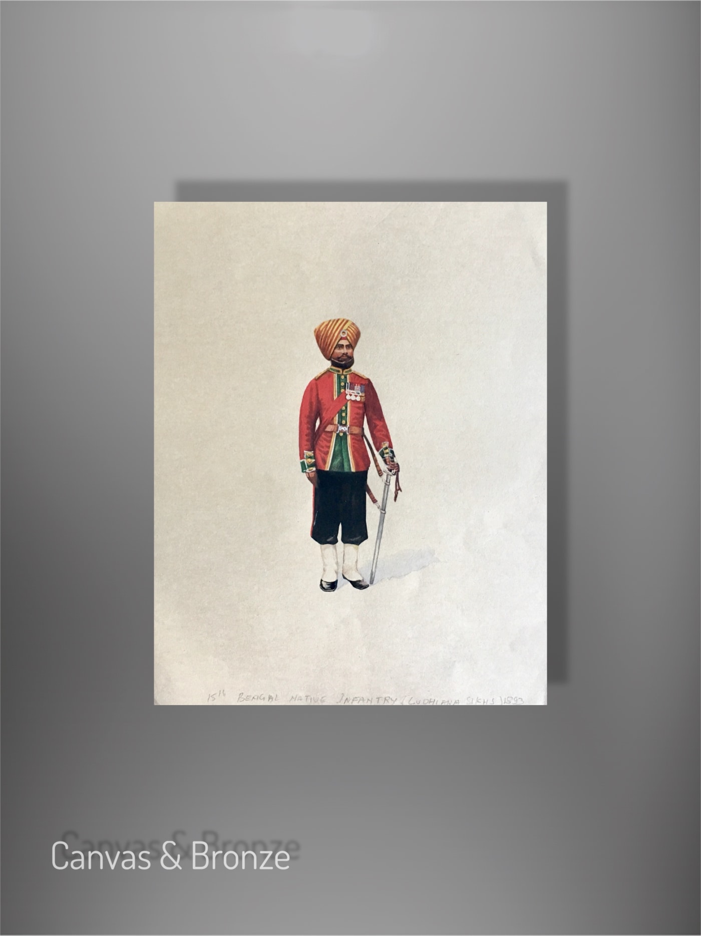 Santosh k Sharma, British Raj Soldier - 15th Bengal Native Infantry (Ludhiana Sikhs) (1893) (M)