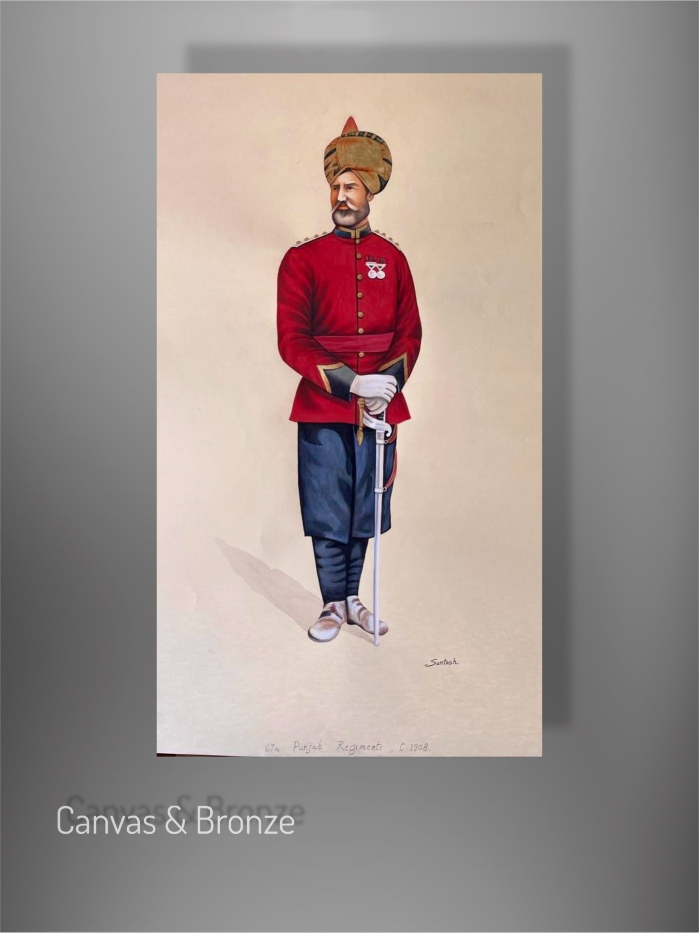 Santosh k Sharma, British Raj Soldier - 67th Punjab Regiment C 1908 (L), 2015