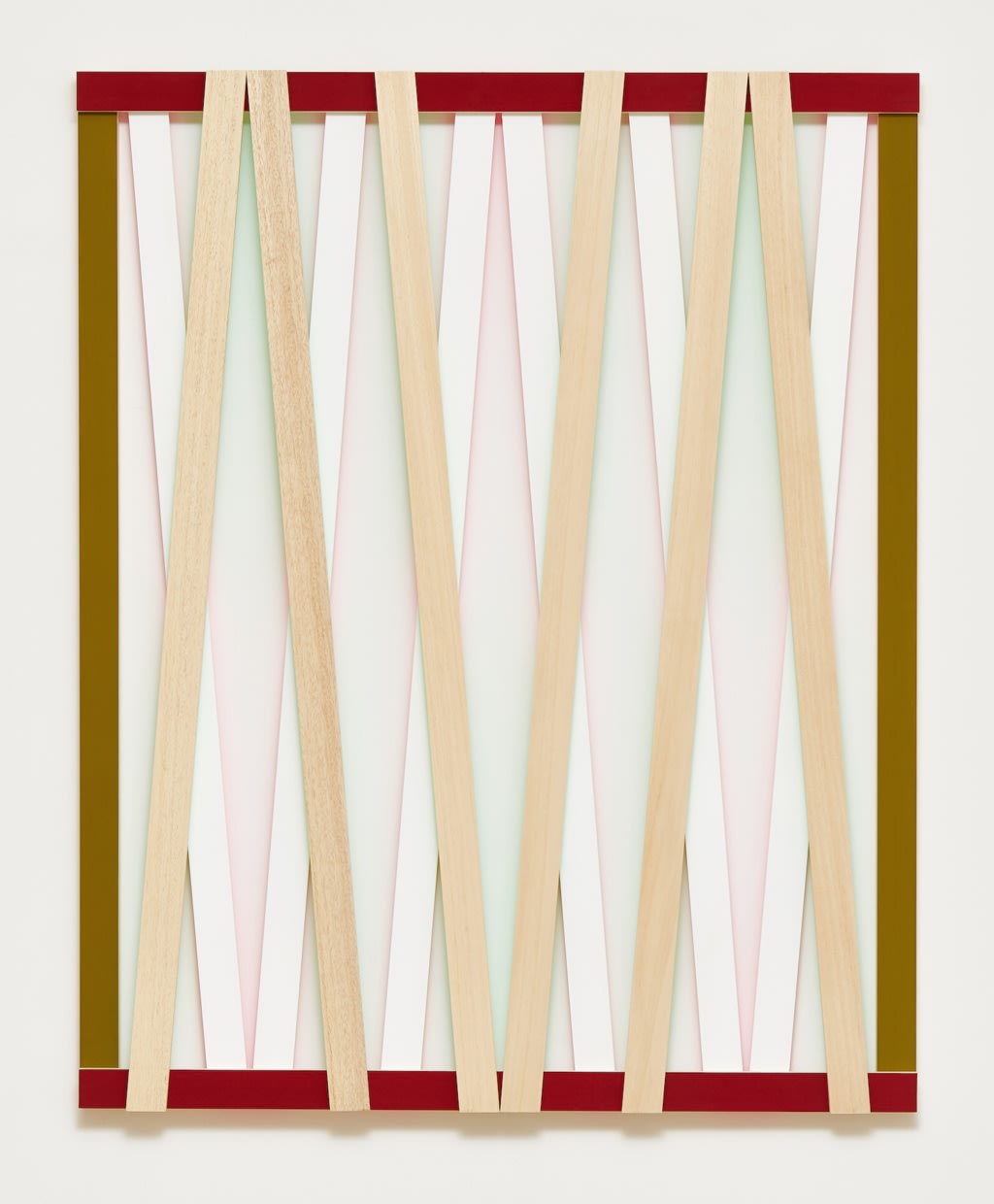 Diagonal N°6, 2017 akrýl- og flúormálning á við / acrylic and fluorescent paint on wood 105 x 80 x 4,5 cm