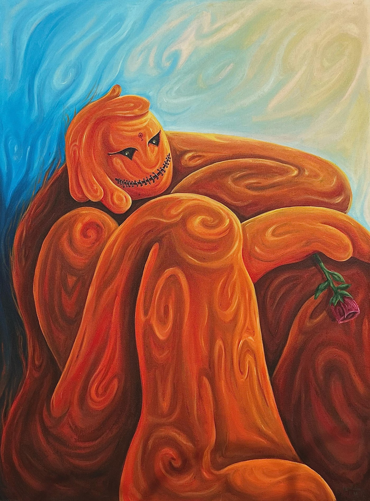 Voied_A Silent Bloom 2025 Acrylic on canvas 3 x 4 ft