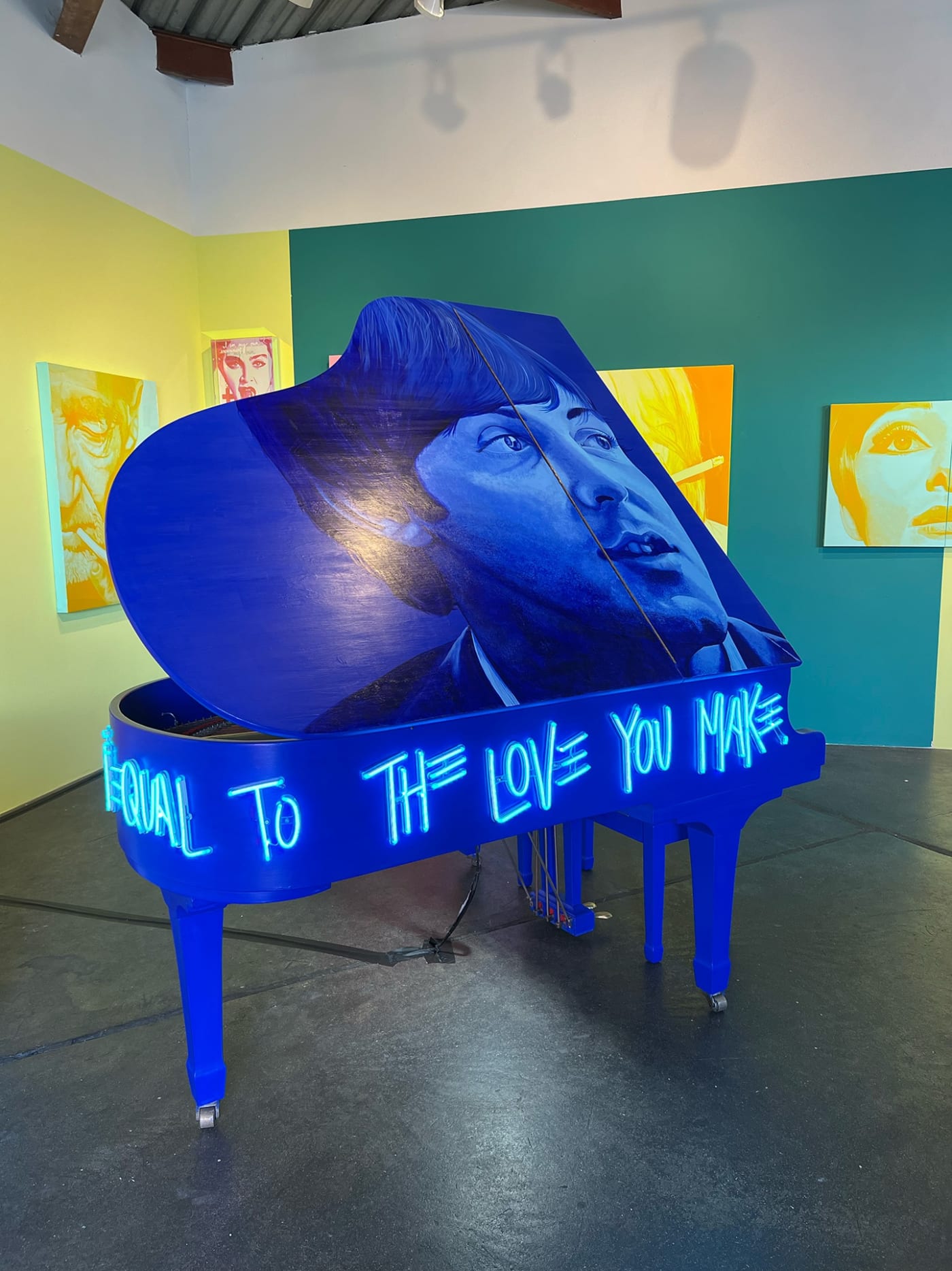 Victoria White, Neon Paul McCartney Piano, 2024
