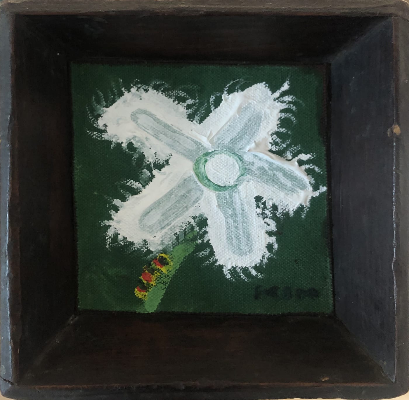 Kim Chong Hak Untitled, 2006 Acrylic on Wooden Tray Painting 10.5 x 10.5 cm Tray 15 x 15 cm 5,500 USD