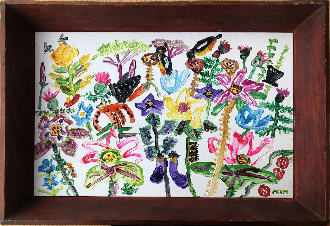 Kim Chong Hak Untitled, 2012 Acrylic on Wooden Tray Painting 32.4 x 50.2 cm Tray 42 x 58 cm 44,000 USD
