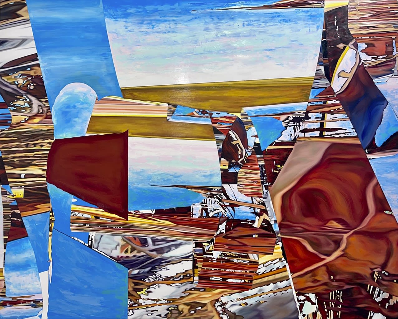 Jin Meyerson Circus for a Ghost Town 2023 Oil on Canvas 51.4 x 63.6 in (130.5 x 161.5 cm) 60,000USD