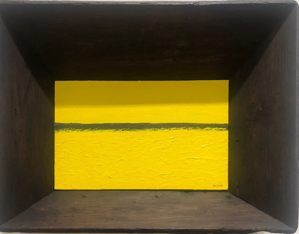 Kim Chong Hak Untitled, 1998 Acrylic on Wooden Tray Painting 25.4 x 40.3 cm Tray 46 x 60 x 8 cm 33,000 USD