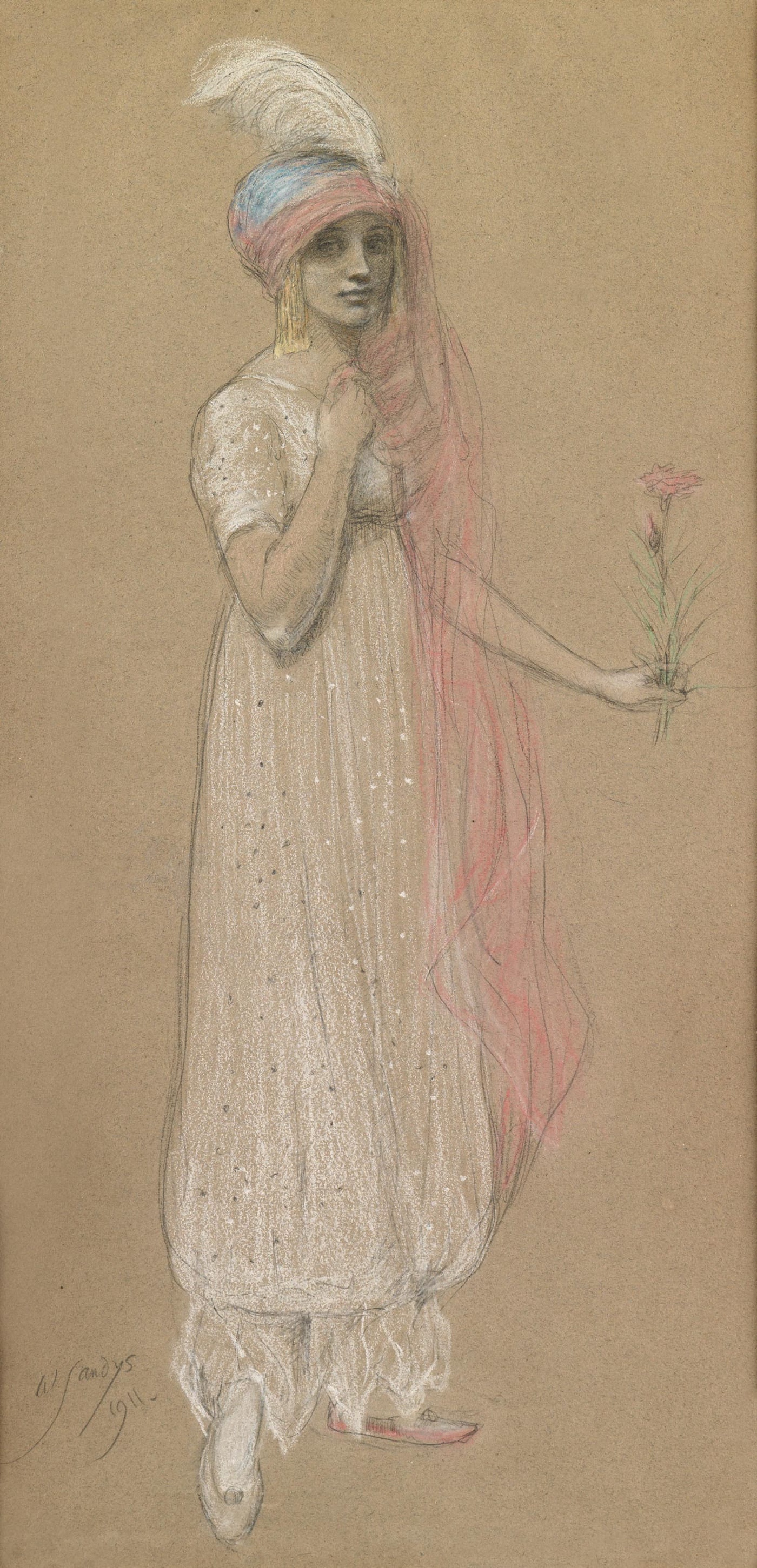Winifred Sandys (1875-1944), Gertrude 'Girlie' Sandys, the Artist's Sister, in Fancy Dress