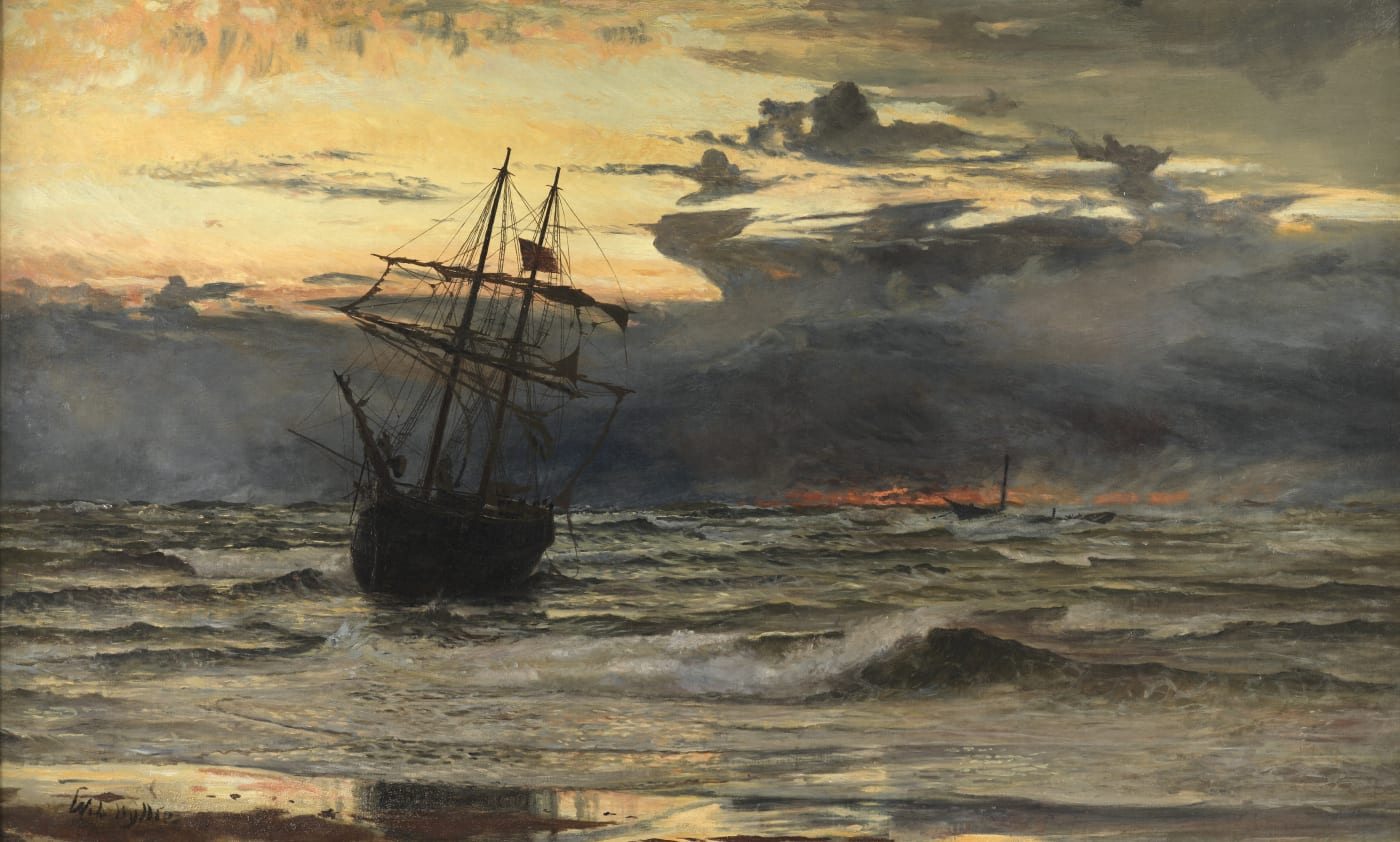 William Lionel Wyllie (1851-1931), The Sea-Beach after a Storm - Time, Dawn