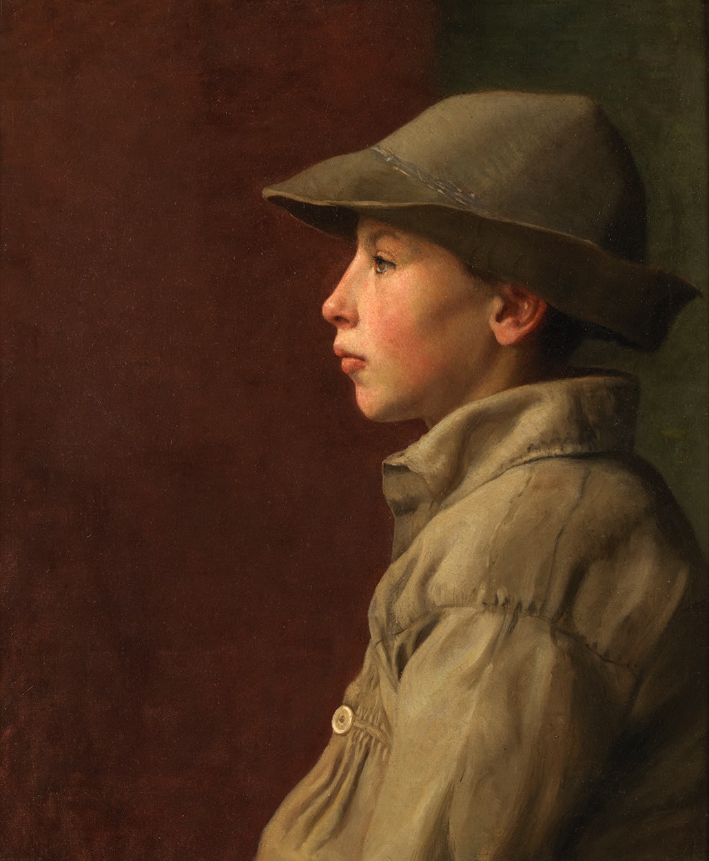 Harold Knight (1874-1961), A Cornish Boy, 1917
