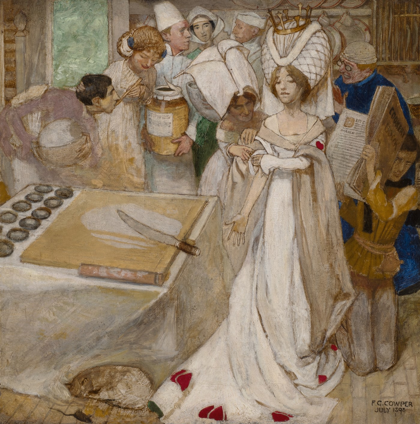 Frank Cadogan Cowper (1877-1958), The Queen of Hearts She made some tarts, All on a summer’s day