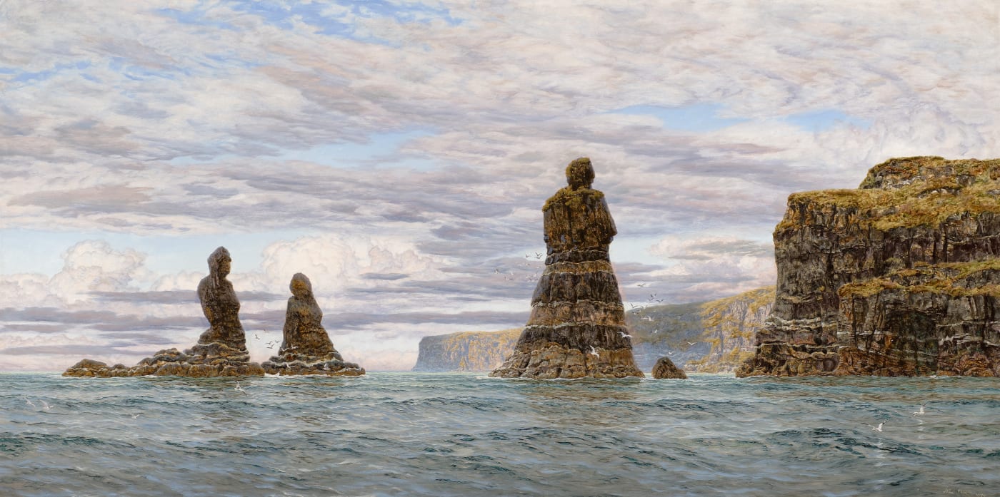 John Brett (1831-1902), MacLeod's Maidens, Skye (natural sculpture)