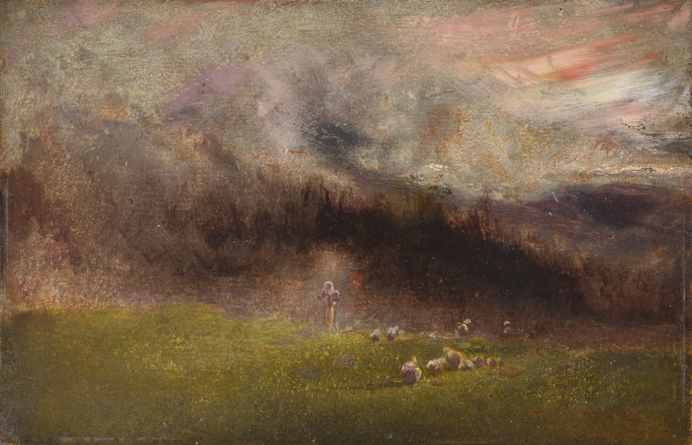 John Samuel Raven (1829-1877), Sheep in a Storm