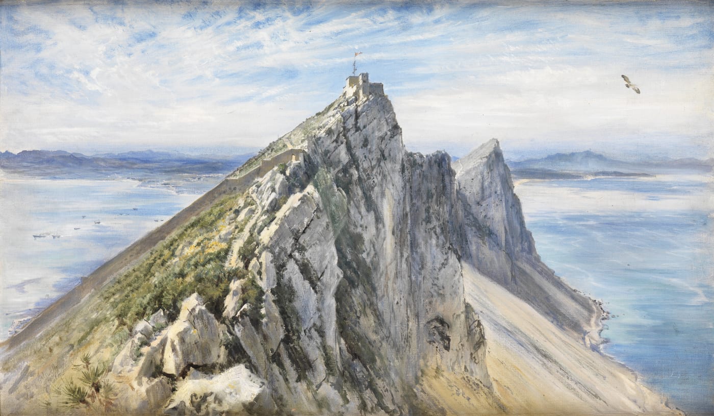 Keeley Halswelle (1832-1891), Gibraltar, towards the Spanish Shore