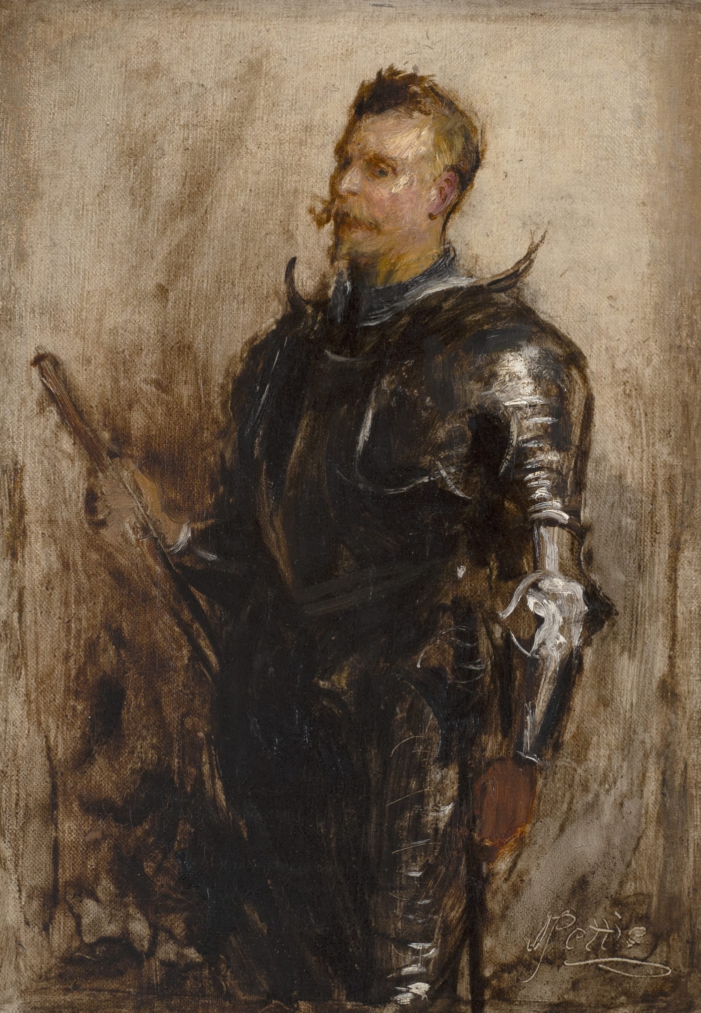 John Pettie (1839-1893), Study of a Knight