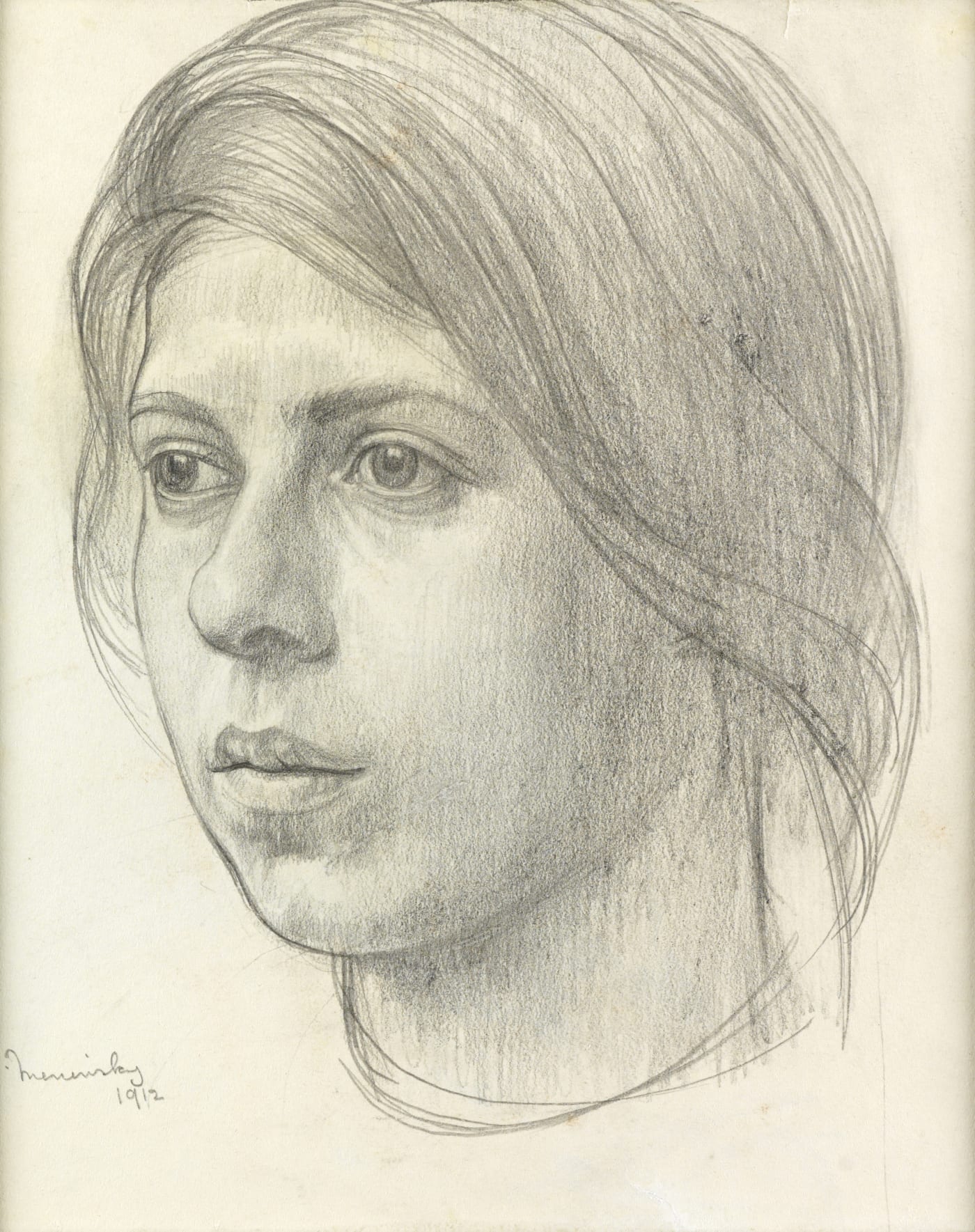 Bernard Meninsky (1891-1950), Head of a Girl