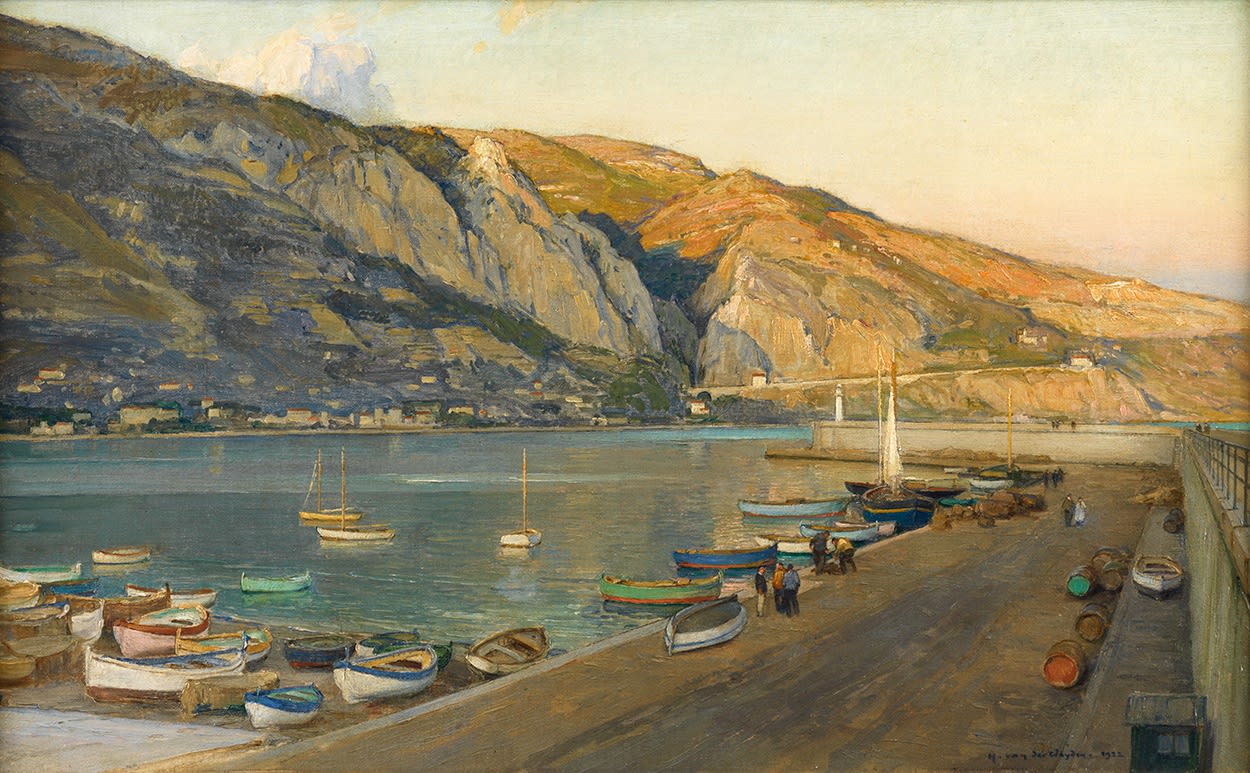 Harry van der Weyden (1868-1952), The Harbour at Menton, Côte d'Azur