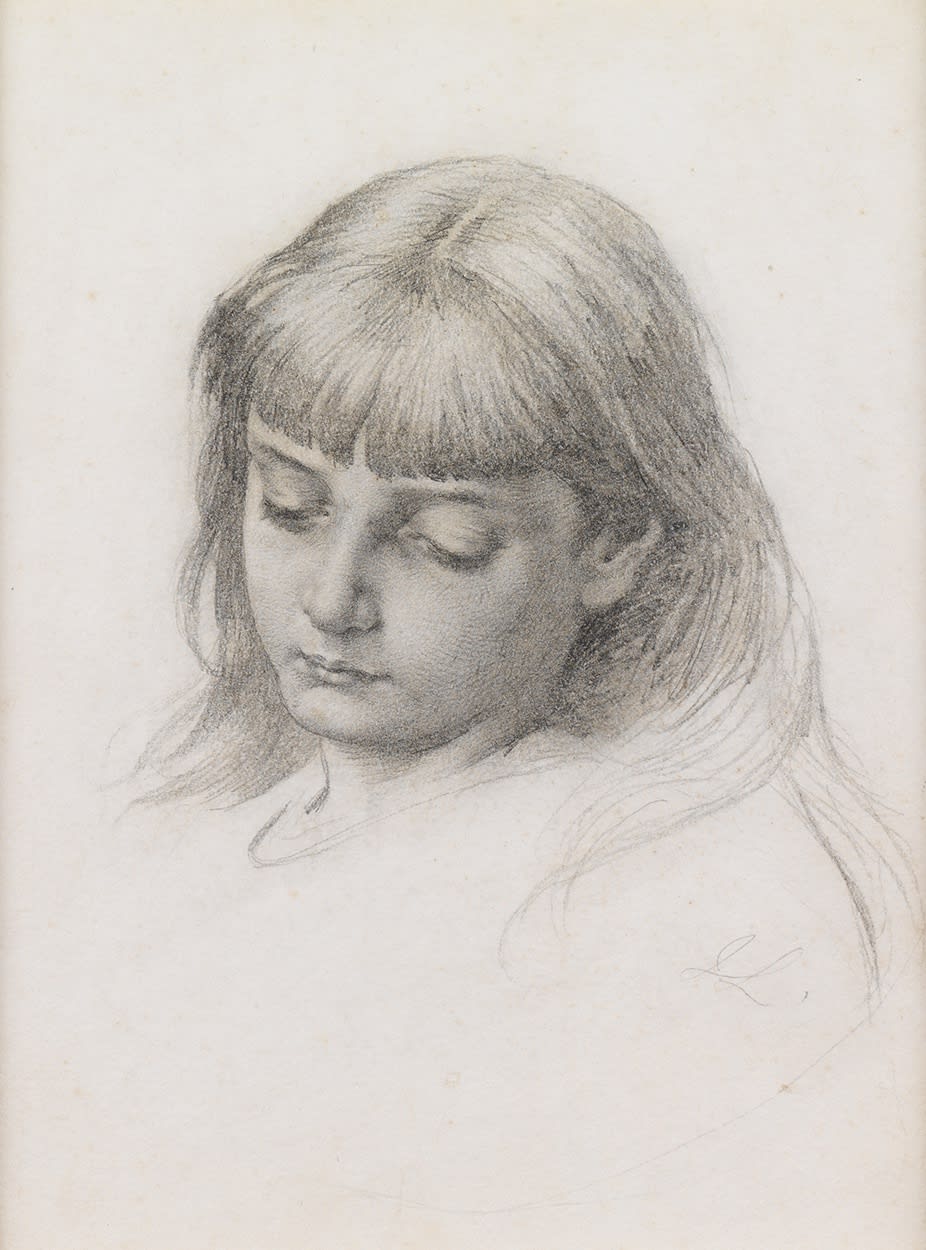 19th Century British, Head of a Girl