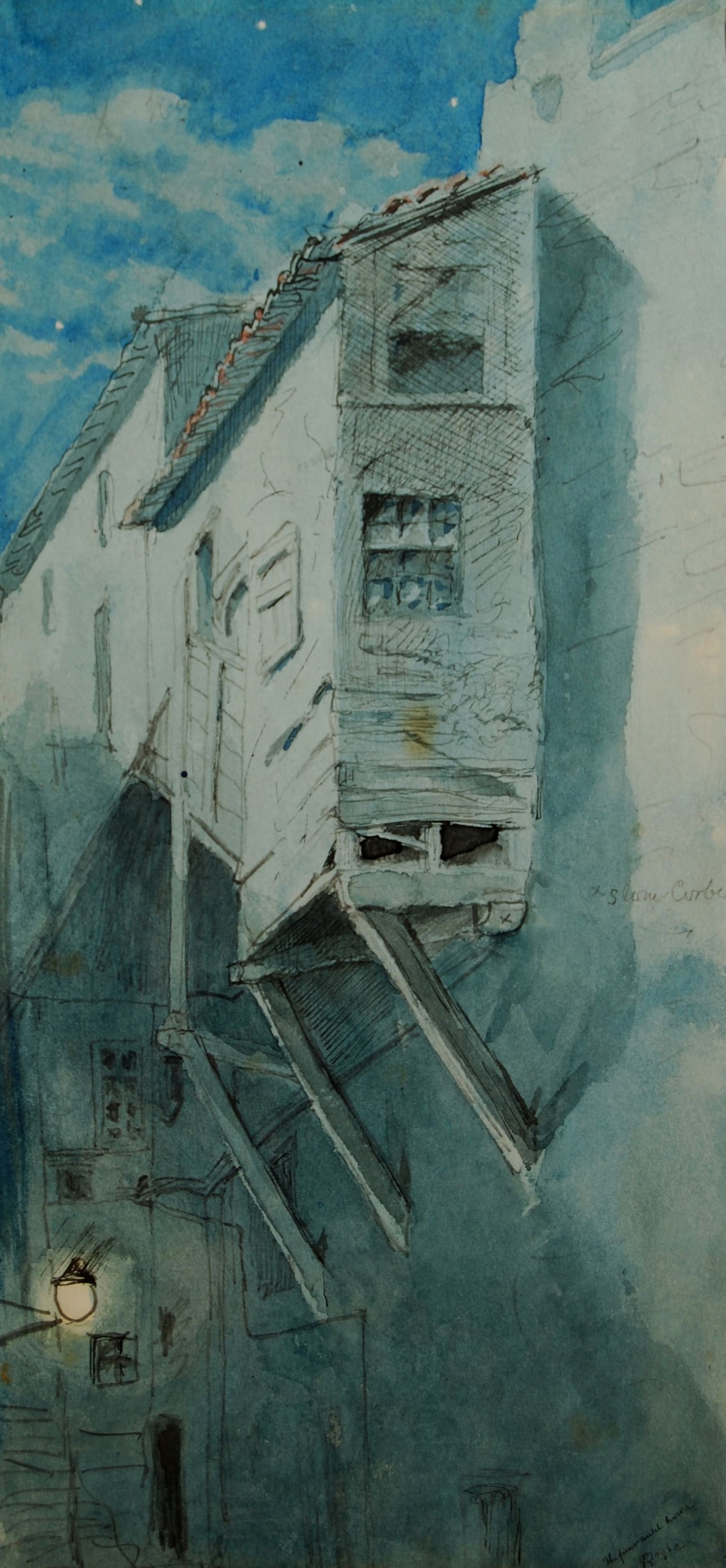 Charles Doyle (1832-1893), The Puir Auld Houses, Edinburgh